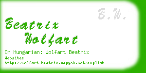 beatrix wolfart business card